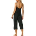 thumbnail image 3 of Unique Bargains Womens Pjs Top with Pants Lounge 2pcs Knit Waffle Pajama Sleepwear Sets, 3 of 5