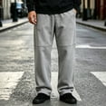 thumbnail image 6 of Klisyaur Straight Legs Sweatpants for Mens Elastic Waist Casual Loose Trousers with Pockets Workout Sports Pants, 6 of 6