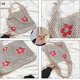 thumbnail image 3 of Crochet tote bag, knitted shoulder bag, girls mesh beach bag - white 1pack, 3 of 4