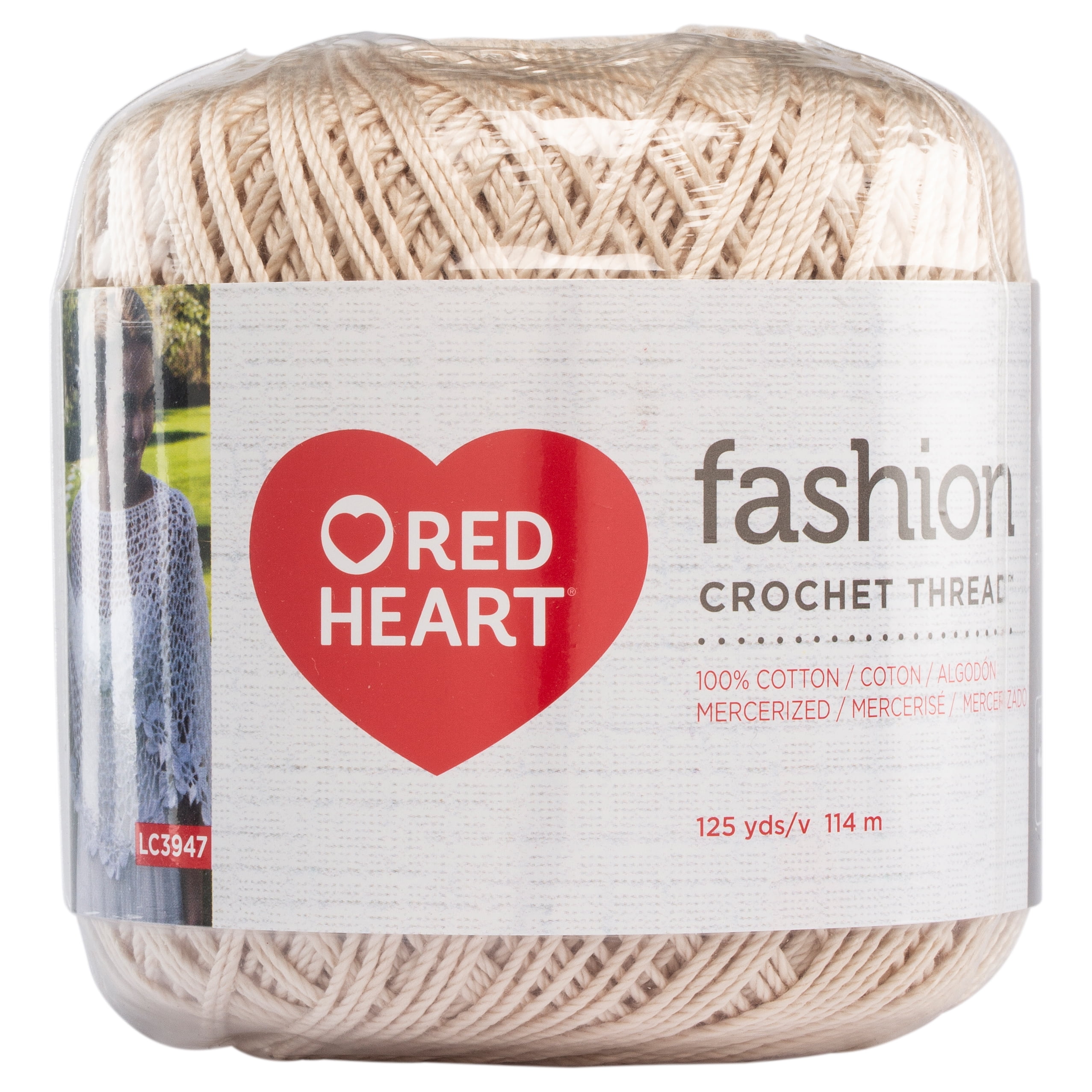 144-494 Red Heart Classic Crochet Thread Size 10-Victory Red 