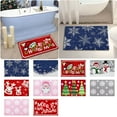 Decor,Christmas Doormat Winter Bath Rug Snowflak Mats Decor Front Door