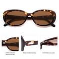 thumbnail image 4 of Gafas de sol SOJOS retro ovaladas polarizadas SJ2369 para mujeres/hombres, 4 of 5