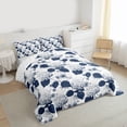 thumbnail image 3 of jejeloiu Natural Plant Full Size Comforter Sets,White Flowers Hydrangea Bedding Sets For Girls Teens Reversible 3-Piece, 3 of 8