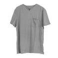 thumbnail image 4 of alcepopk Men's T Shirts Short Sleeve Classic V Neck T-Shirt Casual Summer Basic Tee Shirt(Grey,4XL), 4 of 4