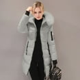 thumbnail image 5 of Women's Long Hooded Winter Coat Slim Fit Quilted Puffer Jacket Light Green XXL, 5 of 7