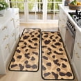 thumbnail image 4 of Kitchen Rugs Sets Of 2,Beige and Black Leopard Pattern Anti Fatigue Kitchen Mat Rugs Non Slip Washable,Decorative Kitchen Floor Mats for Kitchen,Sink,Laundry,17"x47"+17"x47", 4 of 5