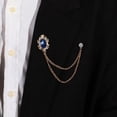 thumbnail image 3 of Tnobhg Fashion Faux Gem Shining Rhinestones Brooch Pin Chain Tassel Suit Coat Badge Dress Bag Shawl Pin Jewelry Accessories, 3 of 8