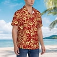 thumbnail image 4 of Mens Hawaiian Shirts Casual Short Sleeve Button Down Shirt Summer Beach Shirts, 4 of 8