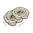 thumbnail image 3 of Yhmxh Roses Bathroom Rug Mat, Black and White Bath Rugs,Quick-Drying Machine Washable Floor Mat for Shower Room, Soft and Non Slip Diatom Bathroom Mat for Kitchen Bathtub Accessories,15.7"×23.6", 3 of 6