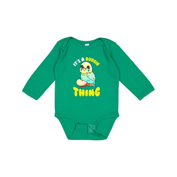 Inktastic Budgie Parakeet Budgerigar Boys or Girls Long Sleeve Baby Bodysuit