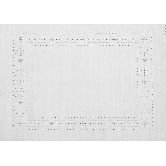 Ahgly Company Indoor Rectangle Solid Gray Modern Area Rugs, 6' x 9'