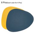 thumbnail image 6 of Unique Bargains Faux Leather Placemats Set 8pcs, Dining Table Mats Heat Resistant Kitchen Place Mats-Yellow+Green, 6 of 6