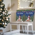 thumbnail image 3 of Snowman Merry Christmas Chair Covers Set of 1 Blue Winter Socks Xmas Tree Balls Chair Back Covers Stretch Removable Washable Slipcovers Protector for Dining Room Kitchen Party Decor, 3 of 5