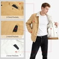thumbnail image 3 of GINGTTO Men's Corduroy Fleece Lined Trucker Sherpa Winter Jacket for Cold Weather, 3 of 7