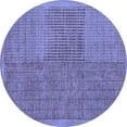 thumbnail image 1 of Ahgly Company Machine Washable Indoor Round Abstract Blue Modern Area Rugs, 8' Round, 1 of 4