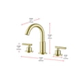 thumbnail image 2 of Elegant Lighting Leah 8 Inch Widespread Double Handle Bathroom Faucet In Brushed Gold, 2 of 10