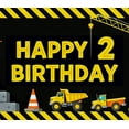 thumbnail image 3 of Construction Themed Happy 2 Birthday Banner Backdrop Decoration for Birthday Party Photography Props Party Supplies Background Decor, 3 of 7