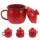 thumbnail image 4 of Taza de esmalte Taza de esmalte Taza de esmalte decorativa Taza de esmalte para el hogar Taza de agua con tapa, 4 of 7