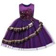 thumbnail image 2 of Mercatoo Girl Flower Tulle Dress Flower Girls Partτ Wedding Dresses Dance Evening Maxi Gown Lace Embroidered Sequin Formal Sets, 2 of 5