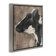 thumbnail image 3 of Stupell Industries Farmhouse Rustic Cow Looking Left Gray Floating Frame Canvas Art, 25 x 25, by Grace Popp, 3 of 8