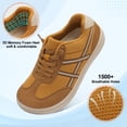 thumbnail image 4 of Women Slip-On Shoes Wide Toe Box Casual Sneakers Non-Slip Walking Shoes Brown 10 Wide, 4 of 10