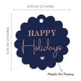 thumbnail image 6 of Inkdotpot Real Rose Gold Foil Happy Holiday Tags Favor Hang Paper Tags 100 Piece, 6 of 7