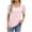 Pink, variant on ALLLIST Ladies Tops Pink Solid Hollow Short Sleeve Square Neckline T-Shirts Blouses for Women S