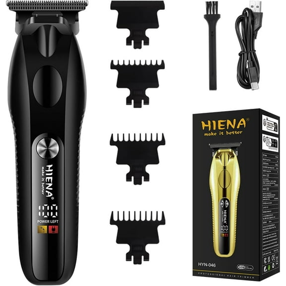 Professional Hair Clippers for Men, Cordless T-Blade Hair Trimmer Barber Clippers, Mens Beard Trimmer with LED Display, Edgers, Fade Trimmer