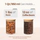 thumbnail image 3 of Set de 6 frascos de vidrio ComSaf para almacenamiento de alimentos, 950 ml, herméticos, 3 of 9