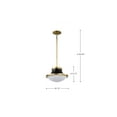 thumbnail image 5 of Nuvo Lighting Lafayette 1 Light Pendant - 14 Inches - Matte Black Finish with Natural Brass Accents and White Opal Glass, 5 of 15