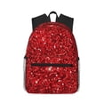 thumbnail image 2 of Goofa Red Glitter Print Casual Backpack for Women Men,Waterproof High School Bookbag,Lightweight Travel Daypack,Classic College Backpack,Laptob Backpack, 2 of 6