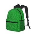thumbnail image 2 of Lsque Green Sparkling Shiny Classic Casual Backpack - Large Capacity Water-Resistant Backpack for School, Work, Travel, and Outdoor Activities, 2 of 8