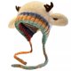 thumbnail image 1 of Guardurnaity Gorro de reno de peluche, adorable, 2 en 1, con astas, multifuncional, cómodo de llevar, de alta calidad, para mujer (53-58 cm). Sombreros beige, 1 of 6
