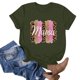 thumbnail image 2 of Blusas de Manga Corta para las Mujeres Divertido Impreso Cuello Redondo Tee, Vintage Humor Gráfico Blusas de Primavera para las Mujeres, 2 of 3