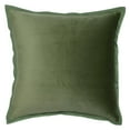 thumbnail image 2 of Pillow Perfect  Velvet Flange Peacock Blue 18-inch Throw Pillow, 2 of 11