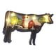 thumbnail image 2 of Decoración de de animales, adorno de cerdo/oveja/, estatuilla de múltiples capas hueca, decoración rústica para hogar, decoraciones con luz Sunnimix Luz nocturna en forma de vaca, 2 of 8
