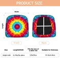 thumbnail image 3 of Rainbow Tie Dye Circular Pattern Seat Covers for Dining Room Chairs Set Of 4,Stretch Printed Washable Chair Seat Cover with Elastic Ties and Button,Removable Waterproof Couch Cushion Covers, 3 of 6