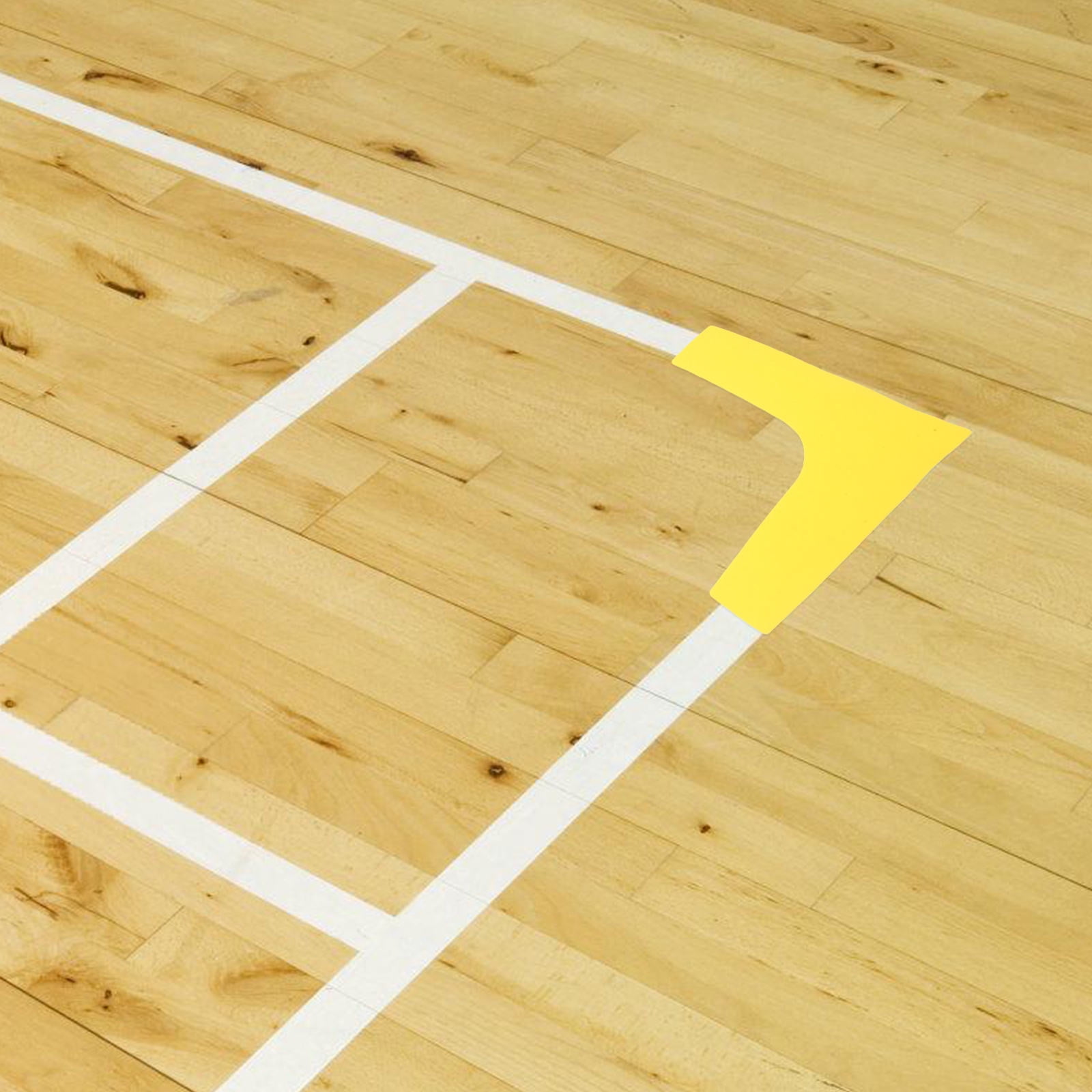 FUTUREORYY Floor Tape Pickleball Court Marking Kit Yellow 12Pcs Portable Sports Training Aid