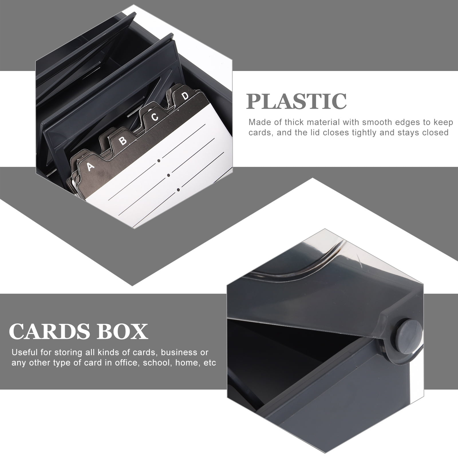 2 PCS Id Card Boxes Index Case Sturdy Holder Business