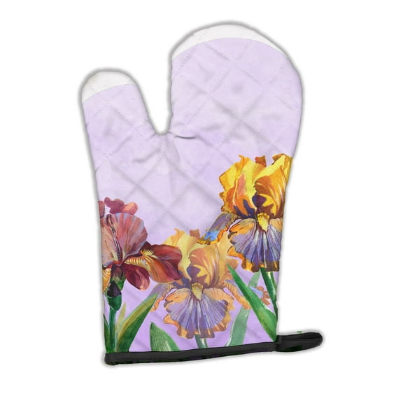 Purple and Yellow Iris Oven Mitt