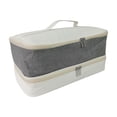 thumbnail image 2 of Secador de pelo de doble capa Estuche de transporte alisador de pelo bolsa de almacenamiento herramientas de peinado rizador Estuche de transporte, 2 of 9
