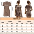 thumbnail image 2 of Vestido ajustado de cuello redondo para mujer, vestido camisero de manga corta con lazo en la cintura, minivestido informal de verano 2021, tallas S a XXL, 2 of 4