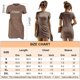 thumbnail image 2 of Vestido ajustado de cuello redondo para mujer, vestido camisero de manga corta con lazo en la cintura, minivestido informal de verano 2021, tallas S a XXL, 2 of 4