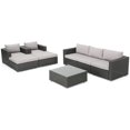 thumbnail image 1 of Santa Rosa 5 Seater Grey Wicker Chat Set with Aluminum Frame/Silver Cushions, 1 of 47