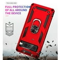 thumbnail image 3 of TJS for Google Pixel 7 Pro Case, Impact Resistant Metal Ring Magnetic Support Kickstand Drop Protector Phone Cover (Red), 3 of 5