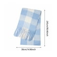 thumbnail image 4 of SUXIAN Women's Winter Scarf Stylish Geometric Design Versatile Light Blue One Size, 4 of 5