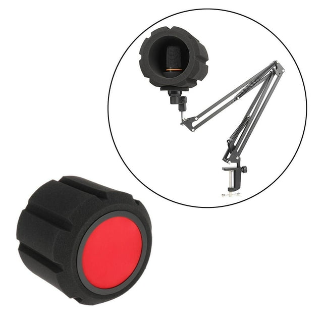 pitrice Éponge Acoustique d'Écran de Microphone pour Studio Radio Performance Extérieure Standard Rouge