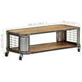 thumbnail image 2 of vidaXL Coffee Table 39.4"x19.7"x13.8" Solid Mango Wood, 2 of 10