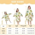 thumbnail image 3 of Dailycode Wearable Blanket Hoodie Oversized Sherpa Flannel Blankets with Pocket for 3-14 Year Old Cute Frogs with Leaf, 3 of 7