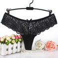 thumbnail image 1 of ropa interior femenina Bragas de encaje para mujer ropa interior Sexy de cintura baja calzón calado lencería cómoda sólida tangas mujer, 1 of 4